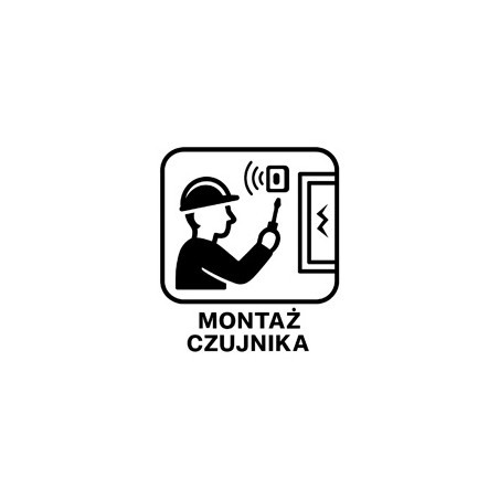 Montaż czujnika zbicia szkła
